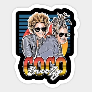 retro style flyer coco & breezy / vintage Sticker